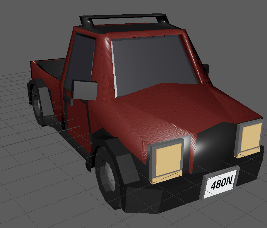 Pickup truck — front three-quarter view