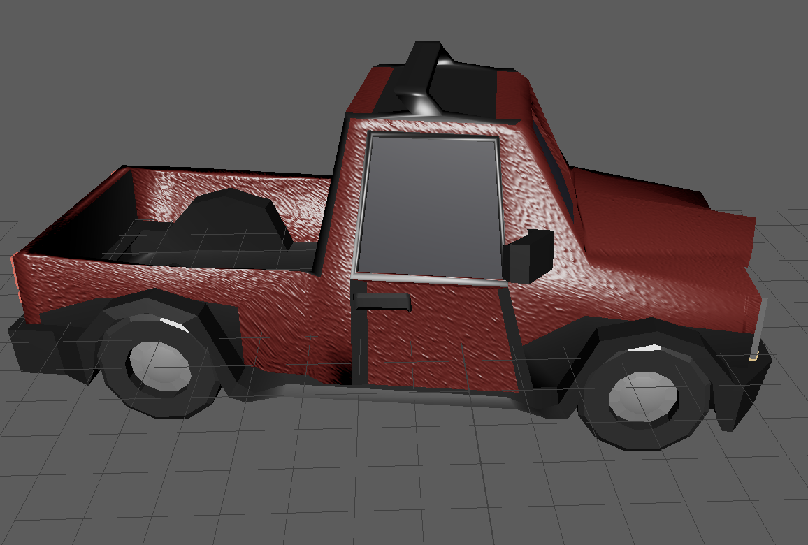 Pickup truck — side view