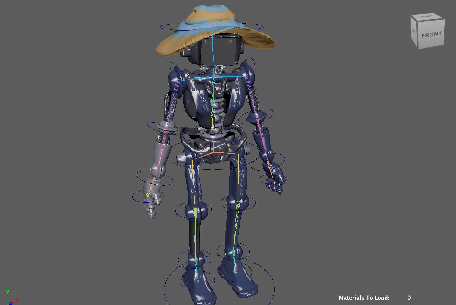 Robot character — full body rig with joint controls