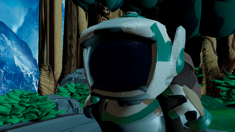 Explorer robot — helmet and suit close-up